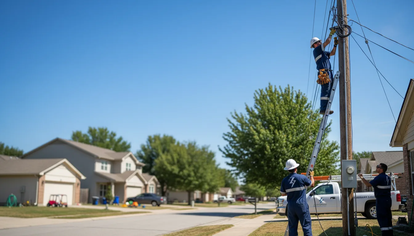 Residential electrician providing installation services in Crystal Springs, MS